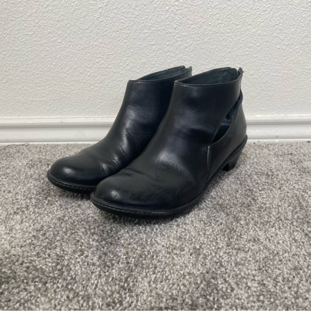Dansko Bonita Cut Out Ankle Boots Womens EUR 39 US 8.5-9 Black Leather Booties